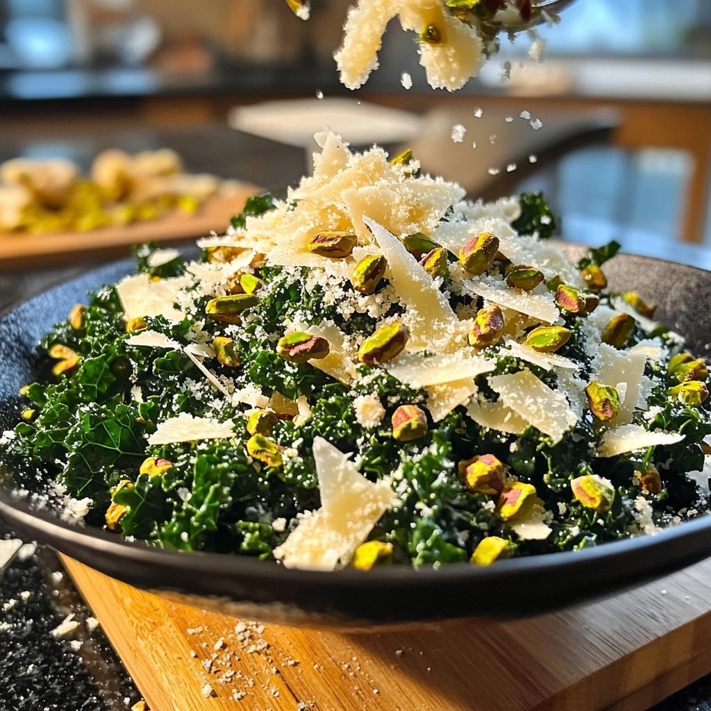 Parmesan-Pistazien-Kale-Salat