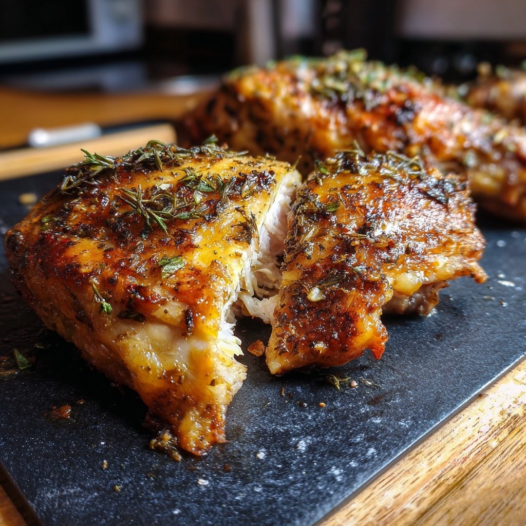 Kalorienarme Ofen Hähnchenschenkel