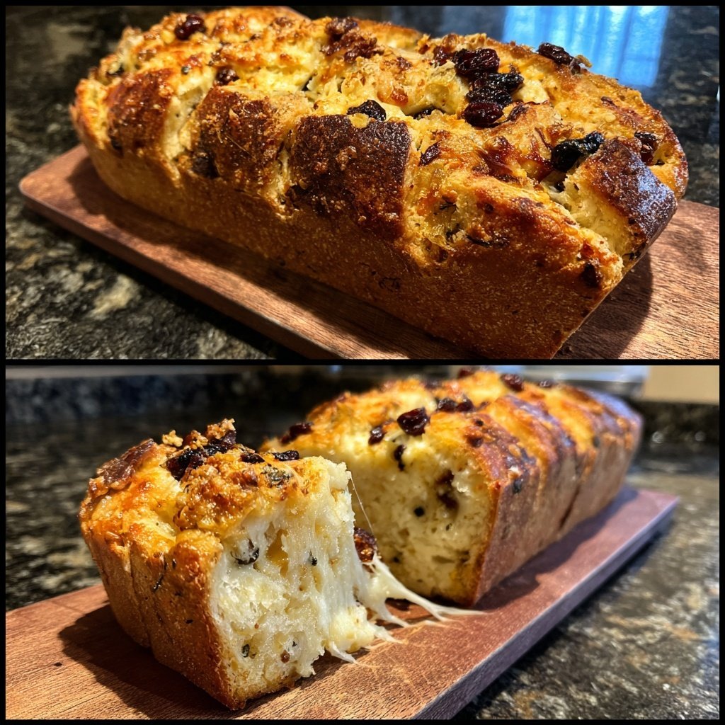 Zupfbrot Mit Oliven Und Käse