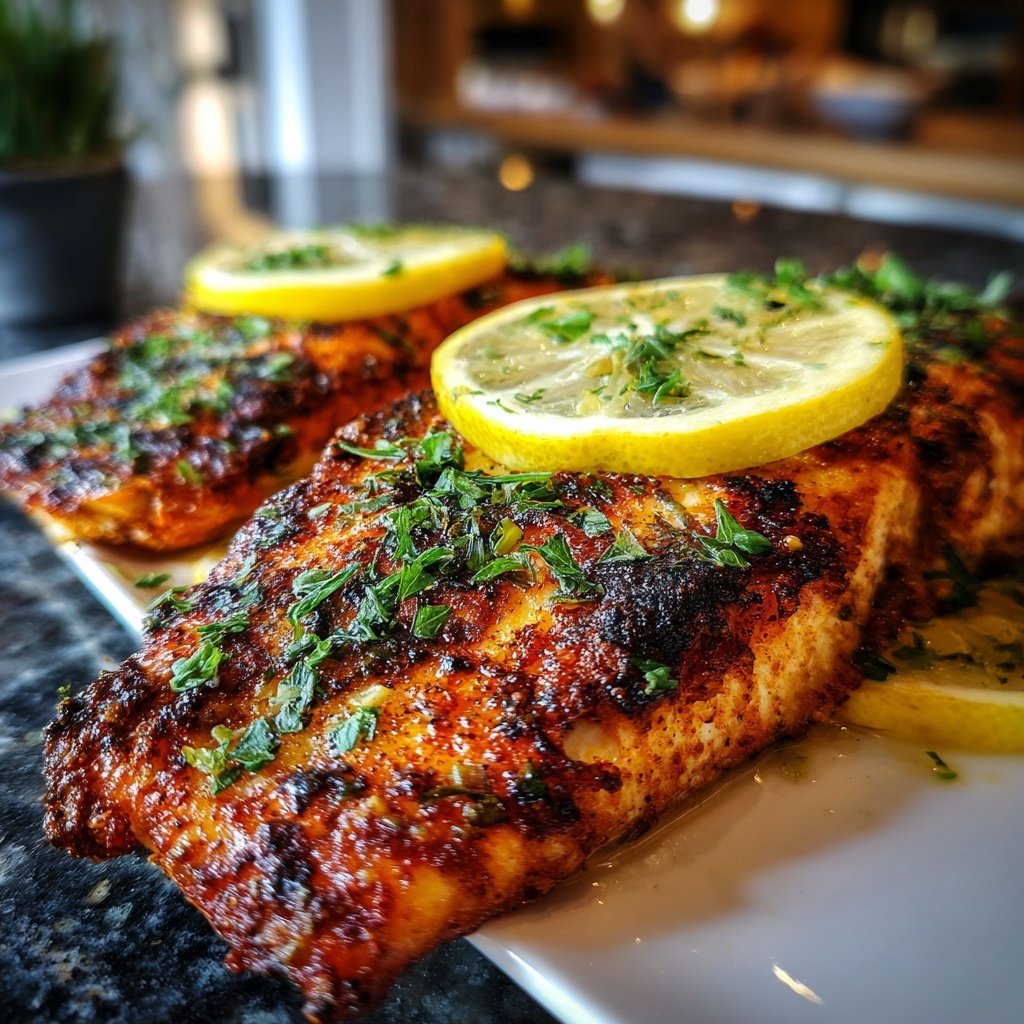Gesund & Leicht Zitronen-Gegrillter Fisch