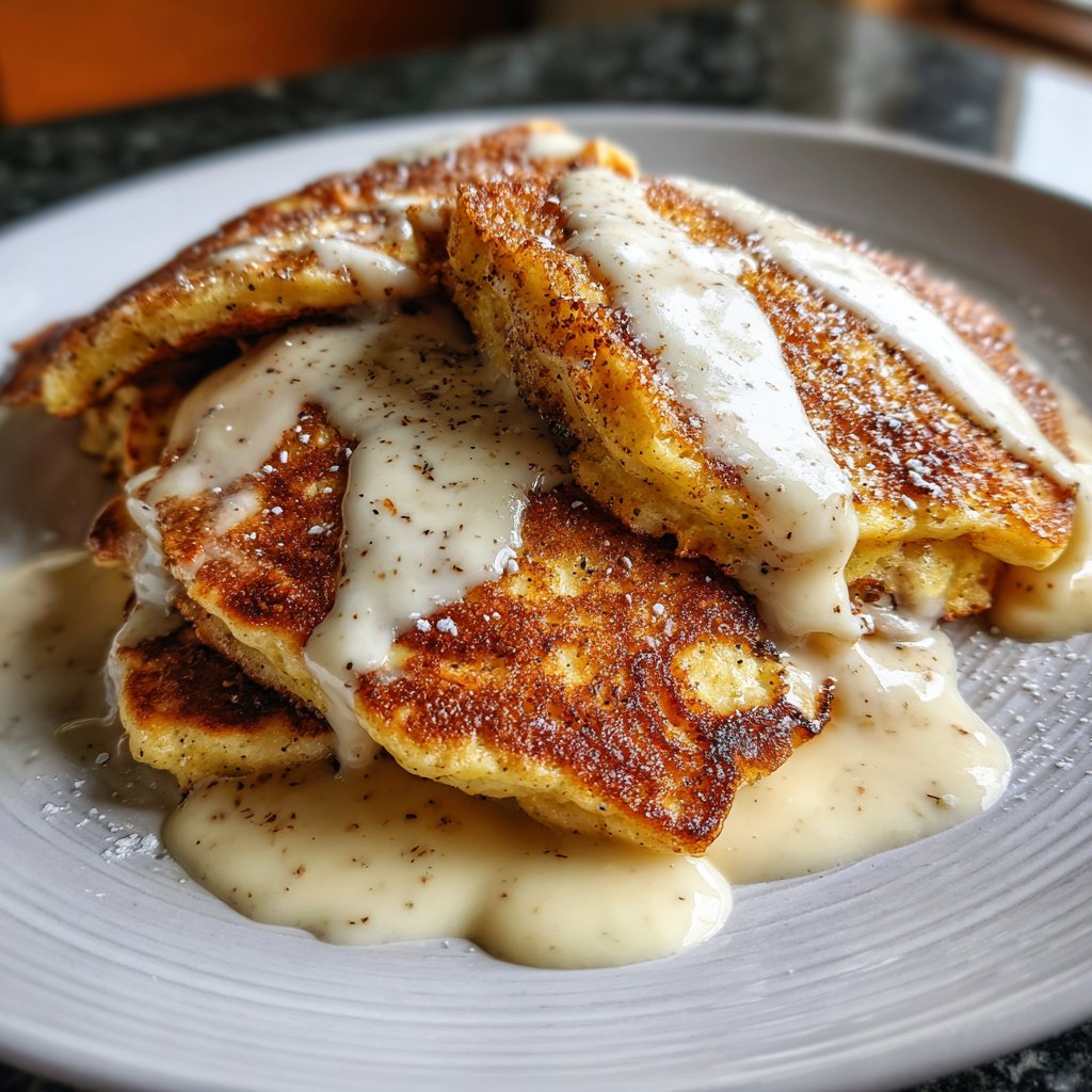 Pfannkuchen mit Vanillesauce