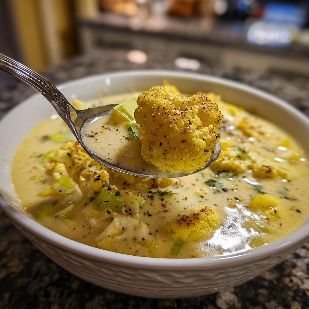 Blumenkohlsuppe mit Lauch