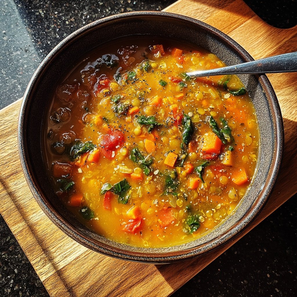 Kalorienarme Linsen Suppe Mit Gemüse
