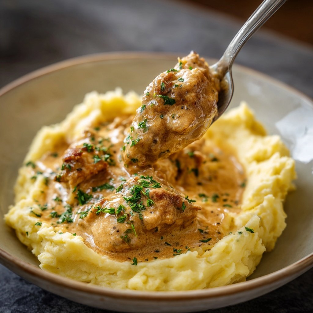 Hausmannskost Cremiges Hähnchen mit Kartoffelpüree