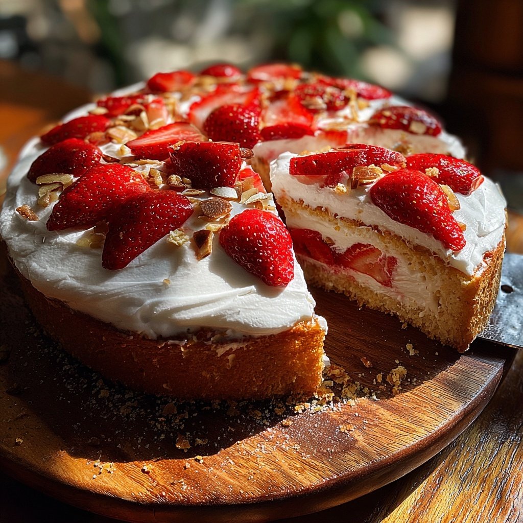 Erdbeer Sahne Torte Leicht
