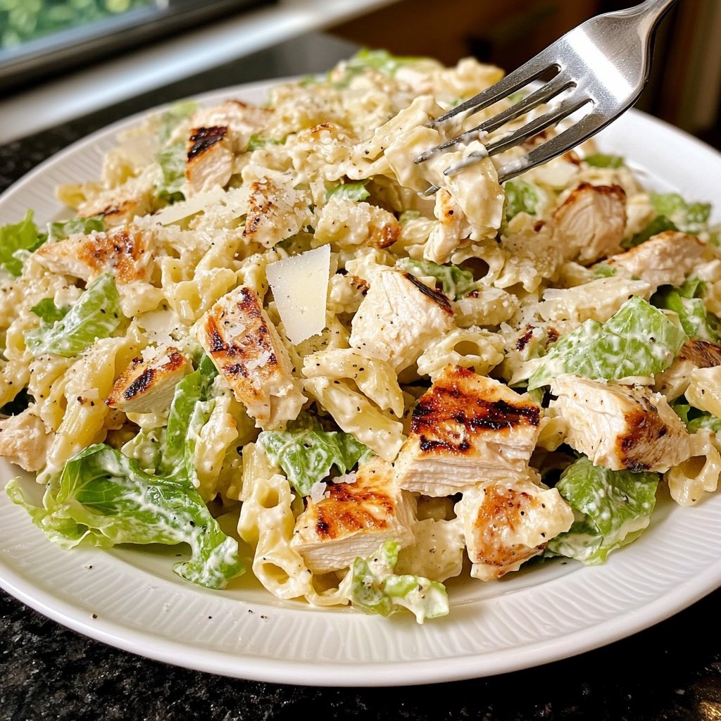 Chicken Caesar Pasta Salat