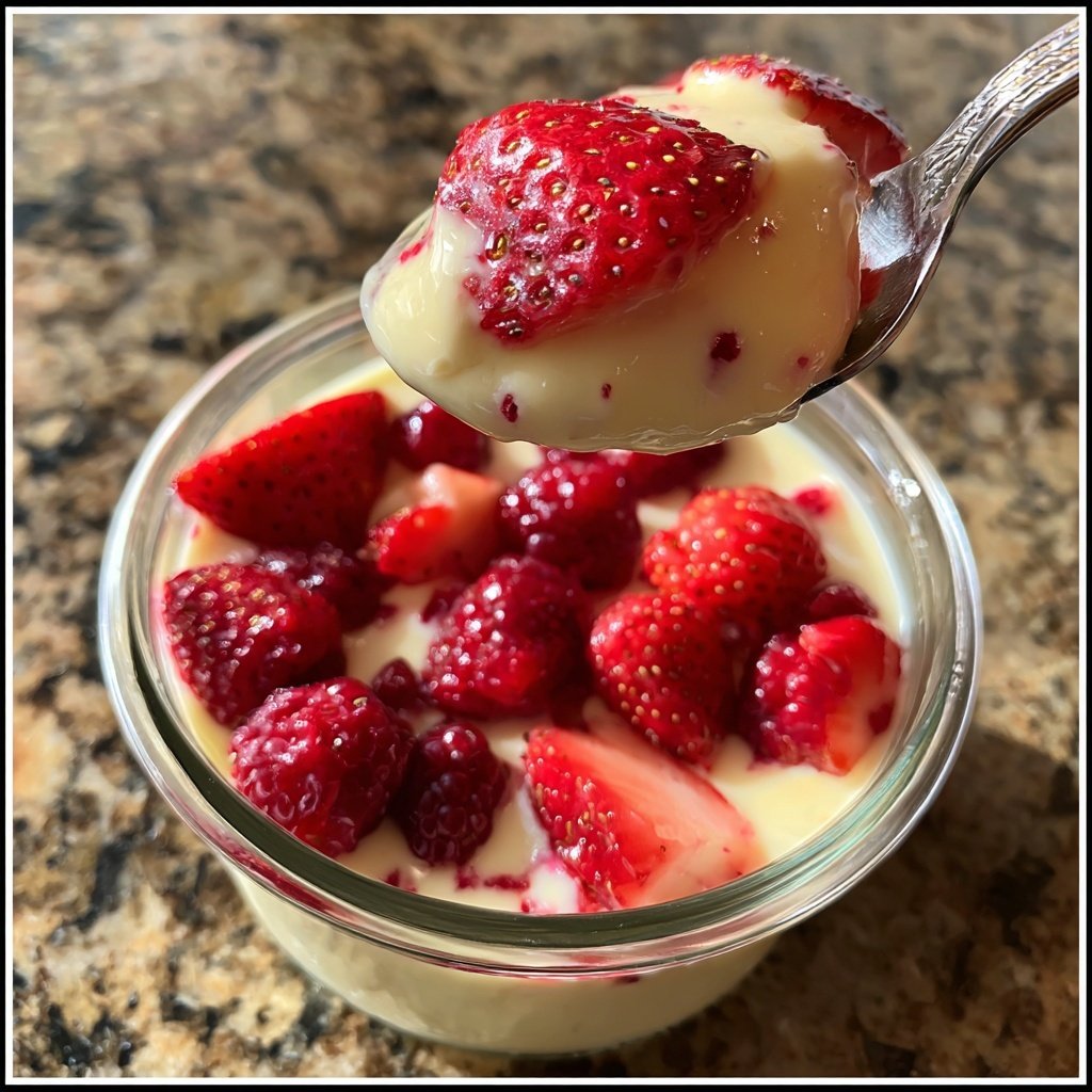 Erdbeer Vanille Creme Mit Beeren