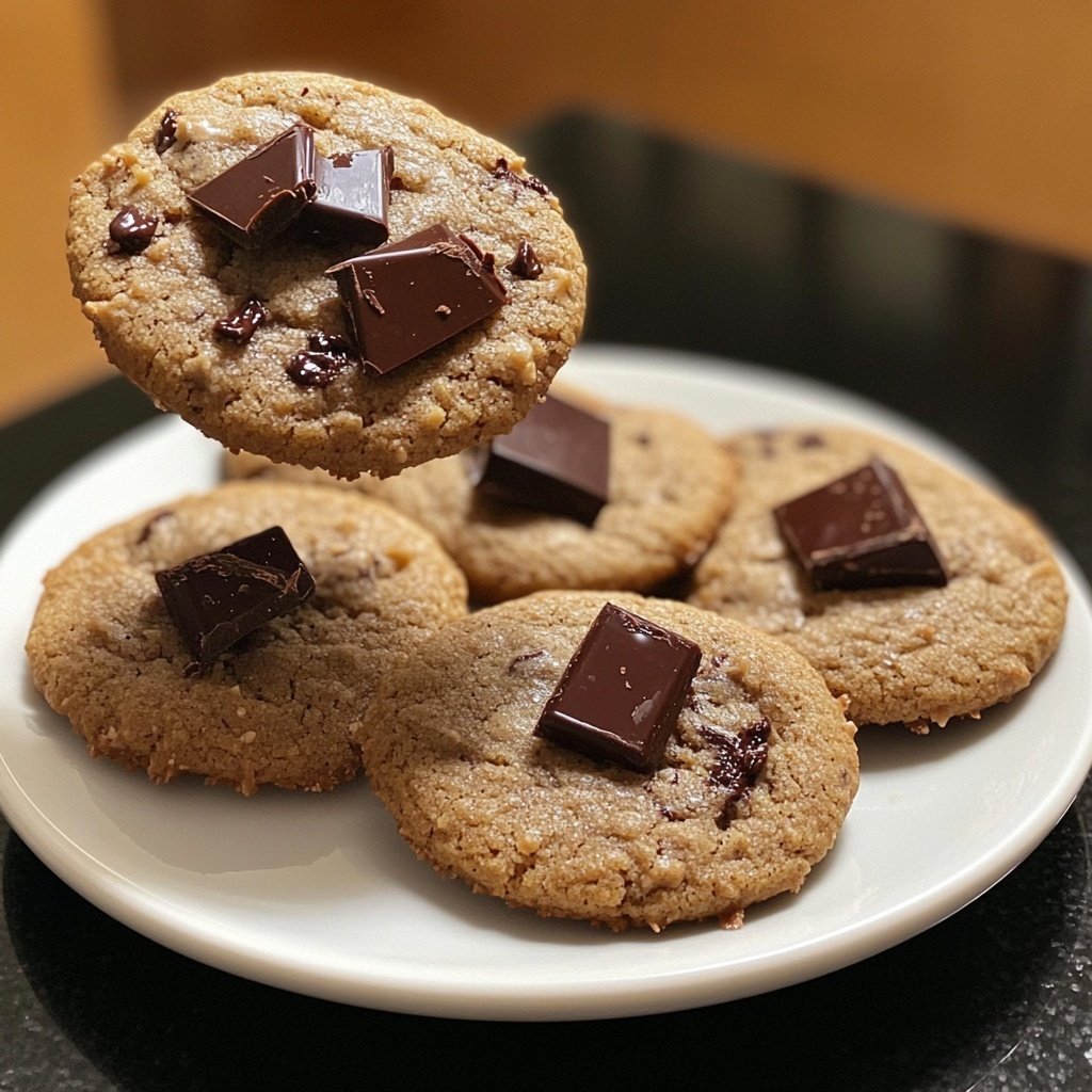 Weiche Mandel-Zimt-Cookies mit dunkler Schokolade