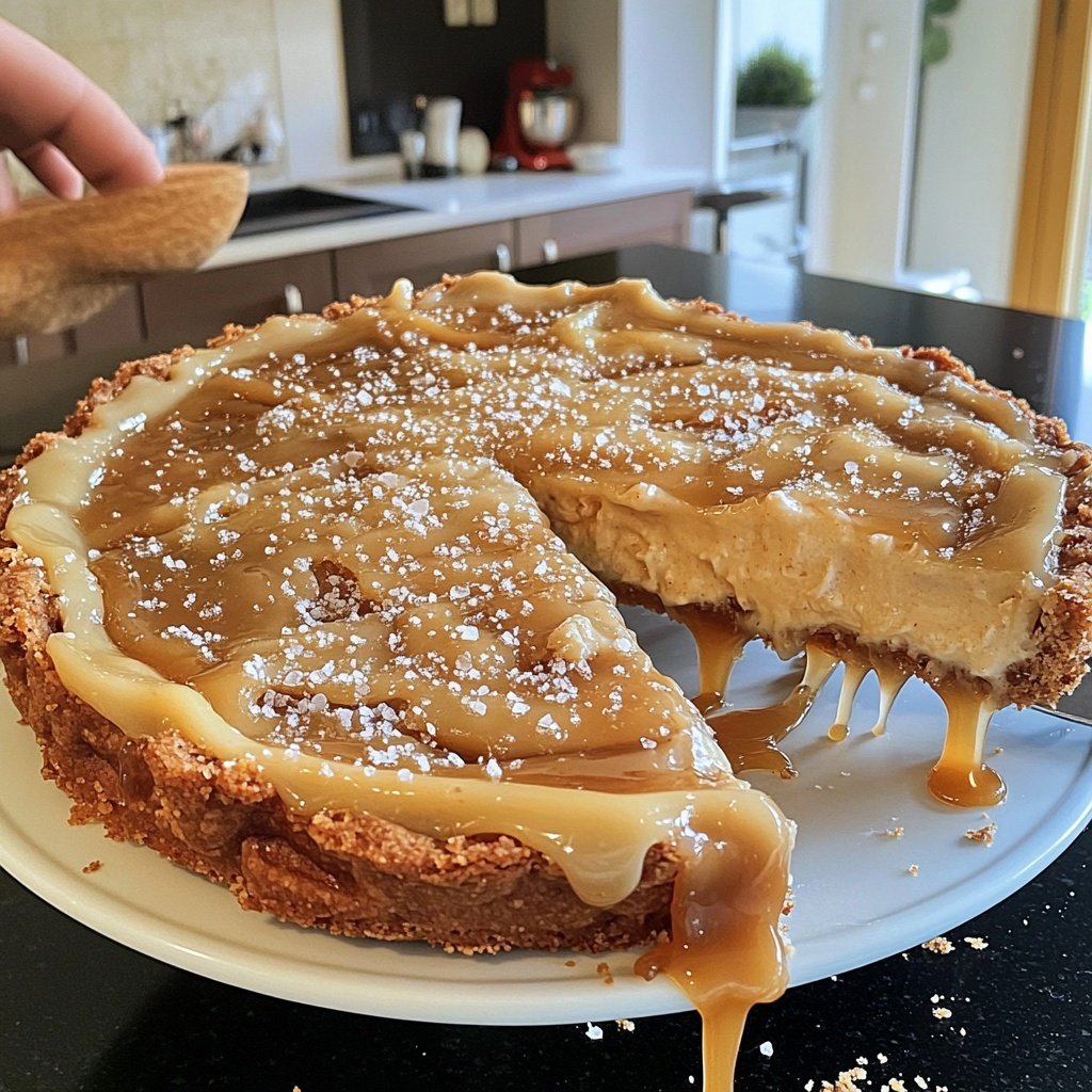 Salzkaramell-Käsekuchen – Cremiger Genuss trifft auf salzige Süße